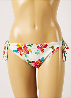 Chiloți de baie imprimeu floral bikini alb BANANA MOON femeie