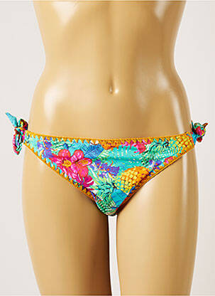 Chiloți de baie imprimeu floral bikini verde BANANA MOON femeie