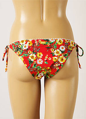 Chiloți de baie imprimeu floral bikini roșu BANANA MOON femeie