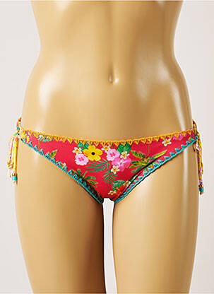 Chiloți de baie imprimeu floral bikini roșu BANANA MOON femeie