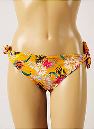 Chiloți de baie imprimeu tie and dye bikini galben LIVIA femeie