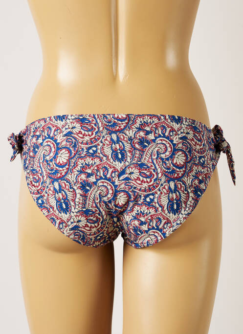 Chiloți de baie închidere cu legături de legat bikini albastru LIVIA femme