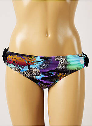 Chiloți de baie efect material satinat bikini violet LIVIA femeie