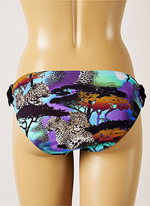 Chiloți de baie efect material satinat bikini violet LIVIA femeie