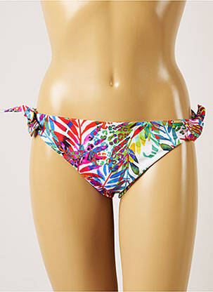 Chiloți de baie imprimeu tie and dye bikini alb LIVIA femeie