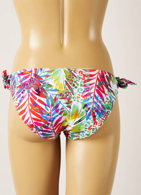 Chiloți de baie imprimeu tie and dye bikini alb LIVIA femme