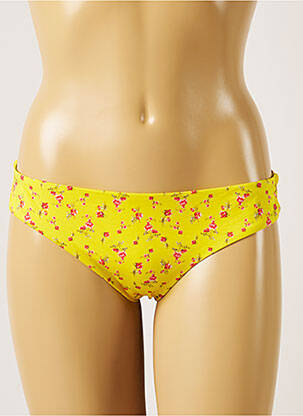 Chiloți de baie imprimeu floral bikini galben BANANA MOON femeie