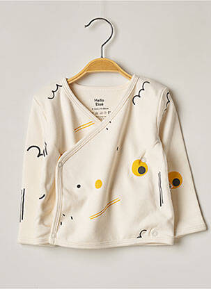 Tricou mâneci lungi mâneci lungi bej HELLO ELAÉ copil