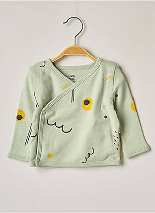 Tricou mâneci lungi mâneci lungi verde HELLO ELAÉ copil