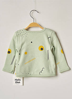 Tricou mâneci lungi mâneci lungi verde HELLO ELAÉ copil