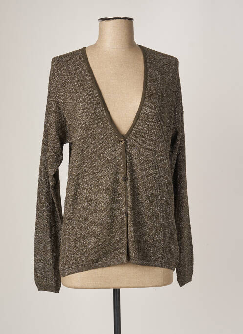 Vestă cu mâneci lungi verde MONTAGUT femeie