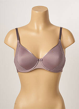 Sutien efect material satinat sutien balconet cu decolteu înalt violet FEMILET femeie