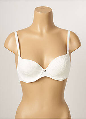 Sutien efect material satinat sutien balconet cu decolteu înalt alb FEMILET femeie