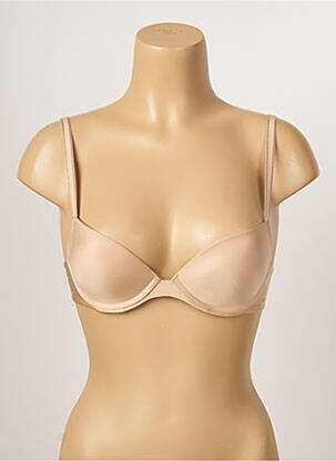 Sutien efect material satinat top sutien push-up culoare piersică FEMILET femeie