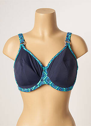 Sutien de costum de baie elasticitate top sutien modelat albastru ULLA DESSOUS femeie