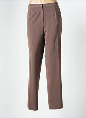 Pantalon drept talie elastică mărime normală maro GRIFFON femeie
