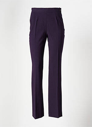 Pantalon drept croială dreaptă talie joasă violet SYM femeie