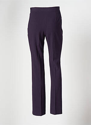 Pantalon drept croială dreaptă talie joasă violet SYM femeie