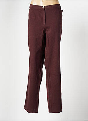Pantalon drept elasticitate mărime normală maro #144894 femeie