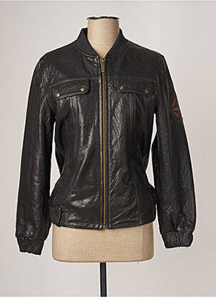 Geacă din piele negru ROSE GARDEN femeie