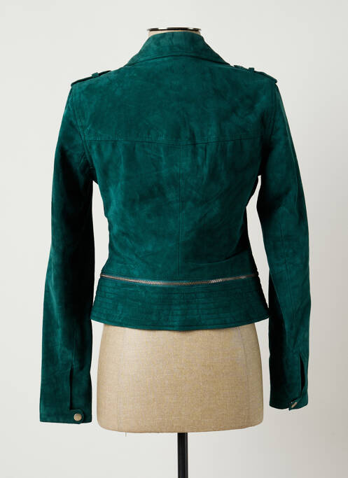Geacă din piele verde ROSE GARDEN femeie