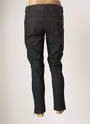 Pantalon slim broderie cu nituri talie joasă negru DDP femeie