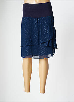 Fustă midi albastru LES FILLES DE NEAUX femeie