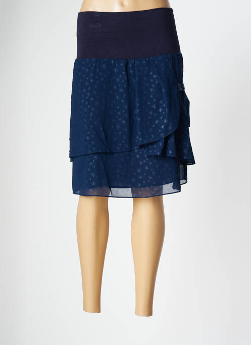 Fustă midi albastru LES FILLES DE NEAUX femeie