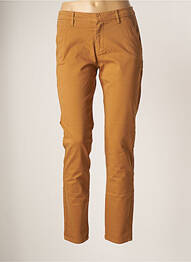 Pantalon chino țesătură poplin mărime normală galben REIKO femeie