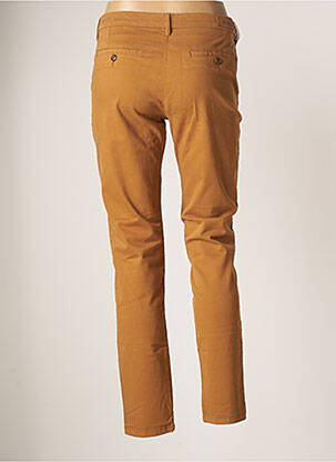 Pantalon chino țesătură poplin mărime normală galben REIKO femeie