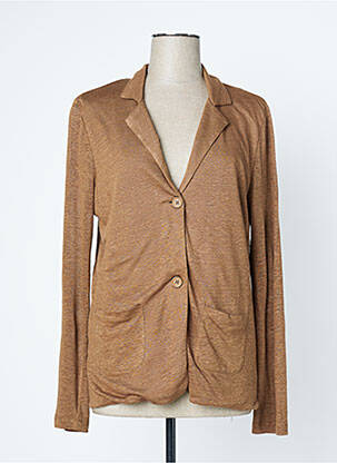 Vestă cu mâneci lungi maro LAUREN VIDAL femeie