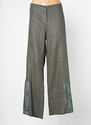 Pantalon larg verde MALOKA femeie