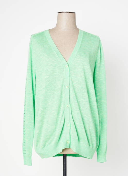 Vestă cu mâneci lungi verde SANDWICH femeie