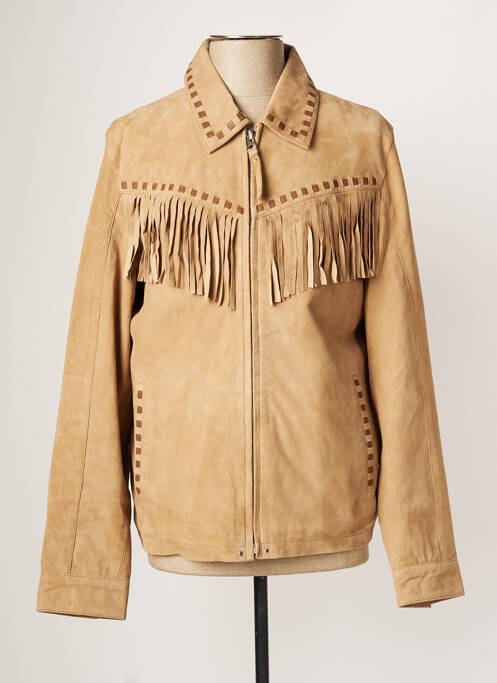 Geacă din piele bej DAYTONA bărbat