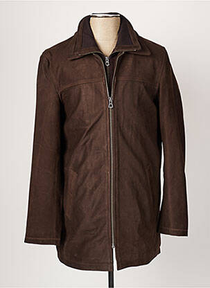 Geacă din piele maro DAYTONA bărbat