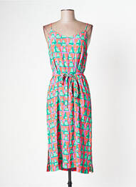 Rochie midi croială fluidă bretele subțiri verde ZILCH femme