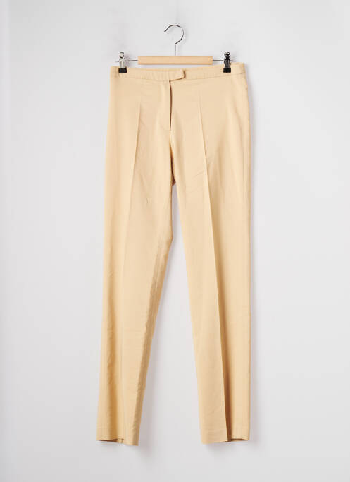 Pantalon slim subțire talie înaltă bej LA CITY femme