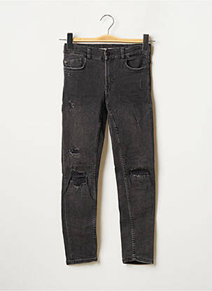 Blugi cu croială slim gri SANS MARQUE fată