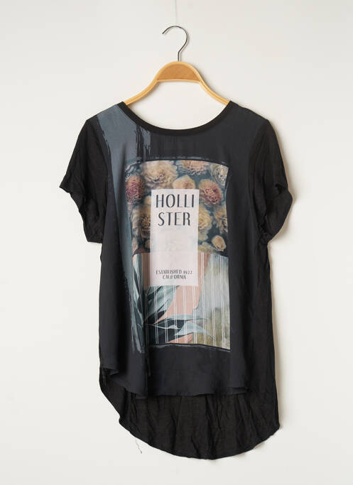 Tunică mâneci scurte negru HOLLISTER femeie