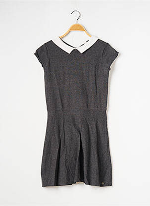 Rochie scurtă mâneci scurte mâneci scurte gri IKKS femeie