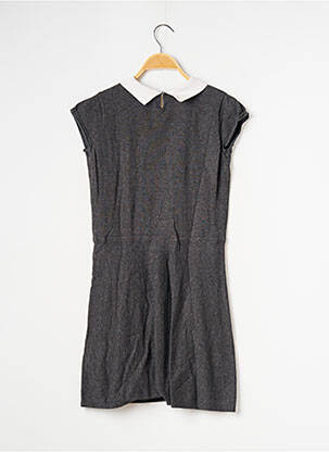 Rochie scurtă mâneci scurte mâneci scurte gri IKKS femeie