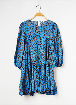 Rochie scurtă mâneci 3/4 mâneci 3/4 albastru ZARA femeie