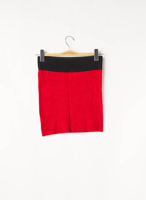 Fustă scurtă roșu SANS MARQUE femeie