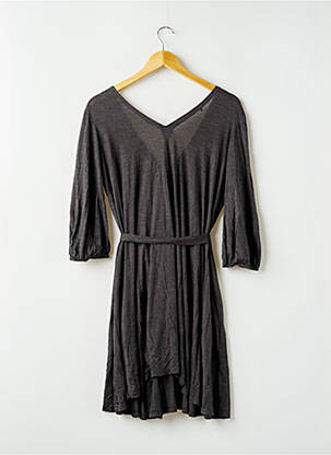 Rochie scurtă mâneci 3/4 mâneci 3/4 gri SANS MARQUE femeie