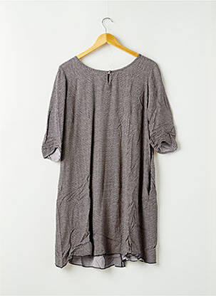Rochie midi imprimeu fantezie mâneci scurte albastru DEVERNOIS femeie