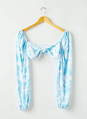 Top elasticitate mâneci lungi albastru ASOS femeie