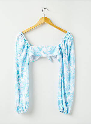 Top elasticitate mâneci lungi albastru ASOS femeie