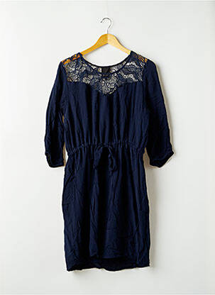 Rochie midi croială fluidă mâneci 3/4 albastru ICHI femeie