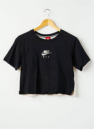 Tricou croială dreaptă mâneci scurte negru NIKE femeie