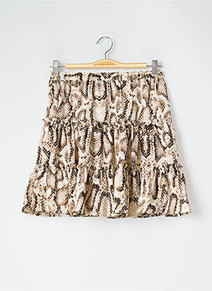 Fustă scurtă bej SANS MARQUE femeie